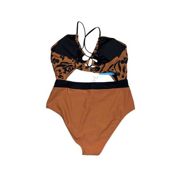 Brand be with Tags‎ Cupshe Brand Plunge Neckline Cut Out One Piece Swim Suit XL - Picture 10 of 13